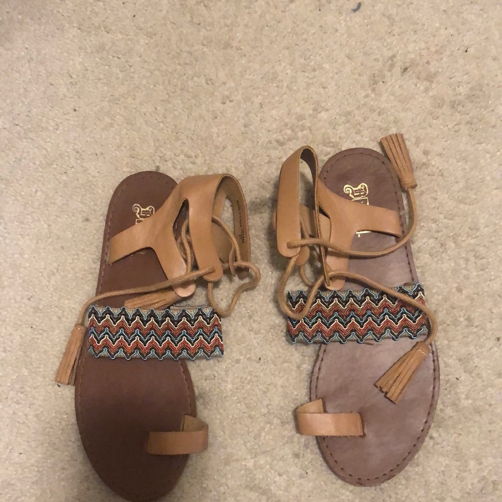 cute multicolored strap sandals